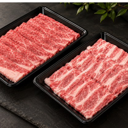 【初回限定】黒毛和牛＆神戸ポーク しゃぶしゃぶセット 1kg